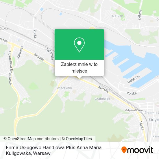 Mapa Firma Usługowo Handlowa Plus Anna Maria Kuligowska