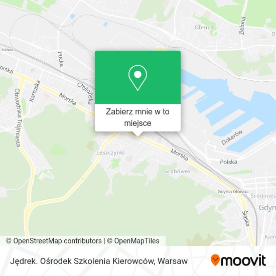 Mapa Jędrek. Ośrodek Szkolenia Kierowców