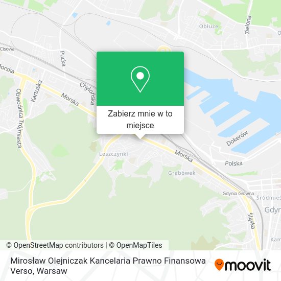 Mapa Mirosław Olejniczak Kancelaria Prawno Finansowa Verso