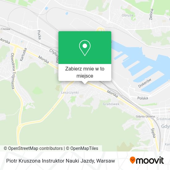 Mapa Piotr Kruszona Instruktor Nauki Jazdy