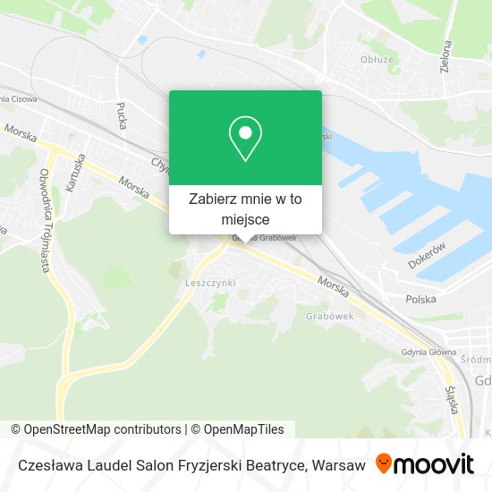 Mapa Czesława Laudel Salon Fryzjerski Beatryce