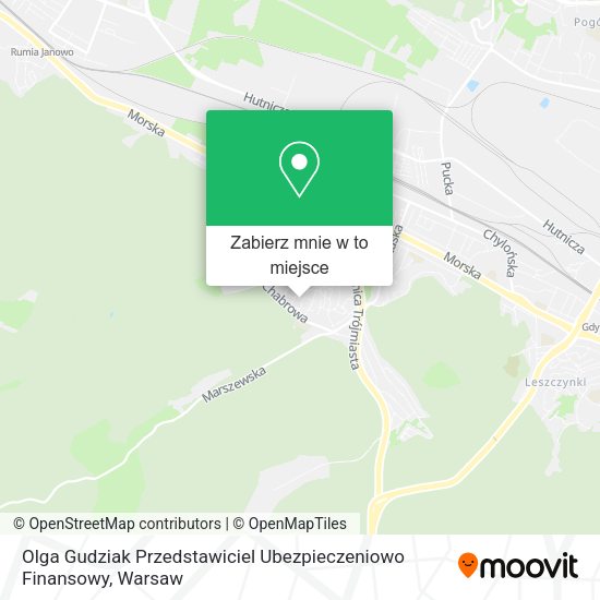 Mapa Olga Gudziak Przedstawiciel Ubezpieczeniowo Finansowy