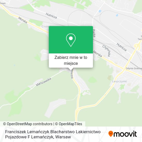 Mapa Franciszek Lemańczyk Blacharstwo Lakiernictwo Pojazdowe F Lemańczyk