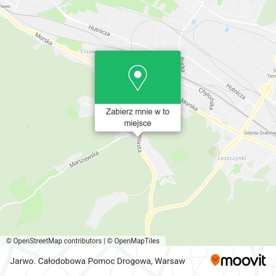 Mapa Jarwo. Całodobowa Pomoc Drogowa