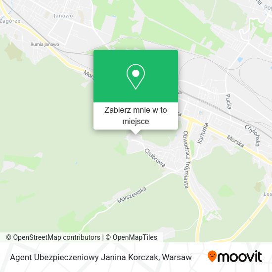 Mapa Agent Ubezpieczeniowy Janina Korczak