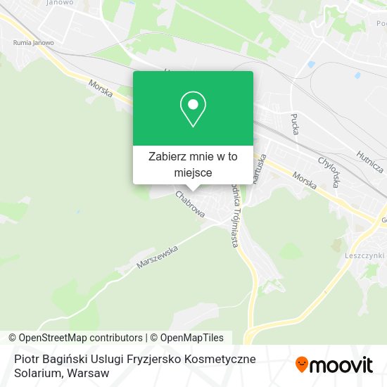 Mapa Piotr Bagiński Uslugi Fryzjersko Kosmetyczne Solarium