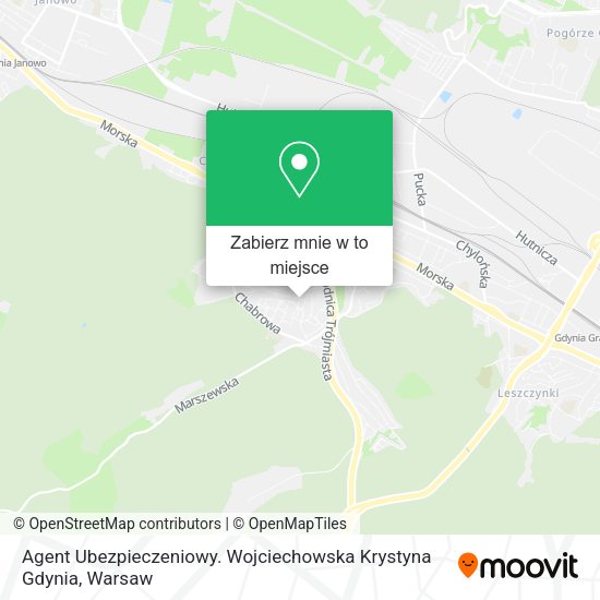 Mapa Agent Ubezpieczeniowy. Wojciechowska Krystyna Gdynia