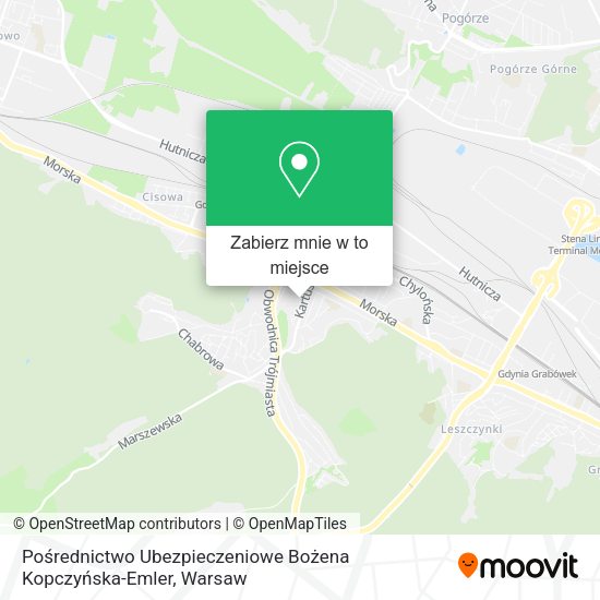 Mapa Pośrednictwo Ubezpieczeniowe Bożena Kopczyńska-Emler