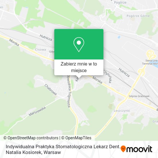 Mapa Indywidualna Praktyka Stomatologiczna Lekarz Dent. Natalia Kosiorek