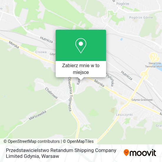 Mapa Przedstawicielstwo Retandum Shipping Company Limited Gdynia