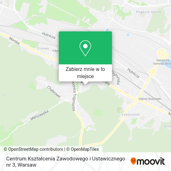 Mapa Centrum Kształcenia Zawodowego i Ustawicznego nr 3