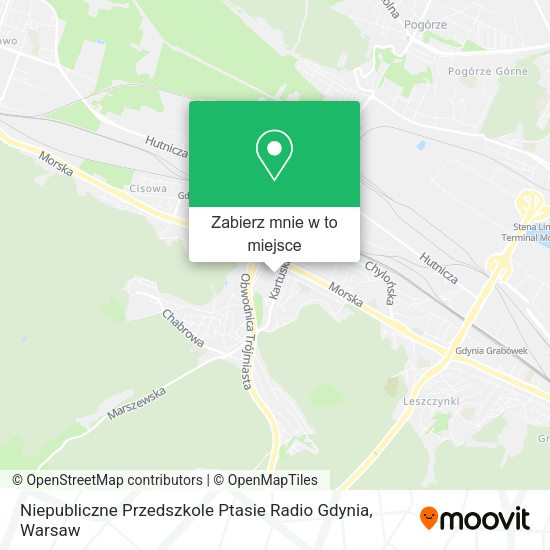 Mapa Niepubliczne Przedszkole Ptasie Radio Gdynia