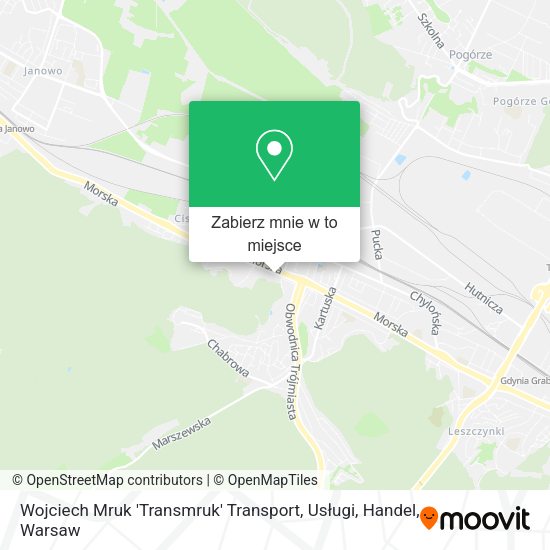 Mapa Wojciech Mruk 'Transmruk' Transport, Usługi, Handel