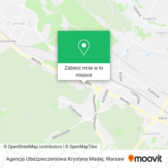 Mapa Agencja Ubezpieczeniowa Krystyna Madej