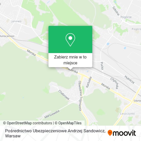 Mapa Pośrednictwo Ubezpieczeniowe Andrzej Sandowicz