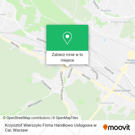 Mapa Krzysztof Wierszyło Firma Handlowo Usługowa w Car