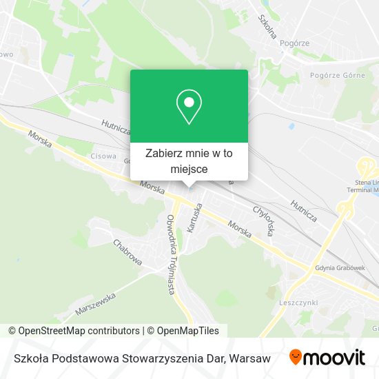 Mapa Szkoła Podstawowa Stowarzyszenia Dar