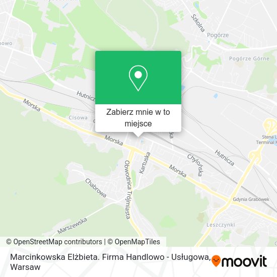 Mapa Marcinkowska Elżbieta. Firma Handlowo - Usługowa