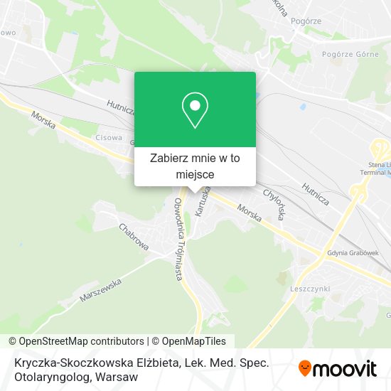 Mapa Kryczka-Skoczkowska Elżbieta, Lek. Med. Spec. Otolaryngolog