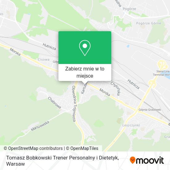 Mapa Tomasz Bobkowski Trener Personalny i Dietetyk