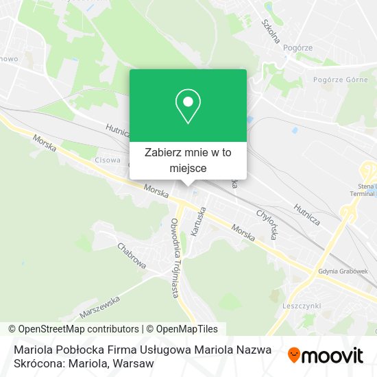 Mapa Mariola Pobłocka Firma Usługowa Mariola Nazwa Skrócona: Mariola