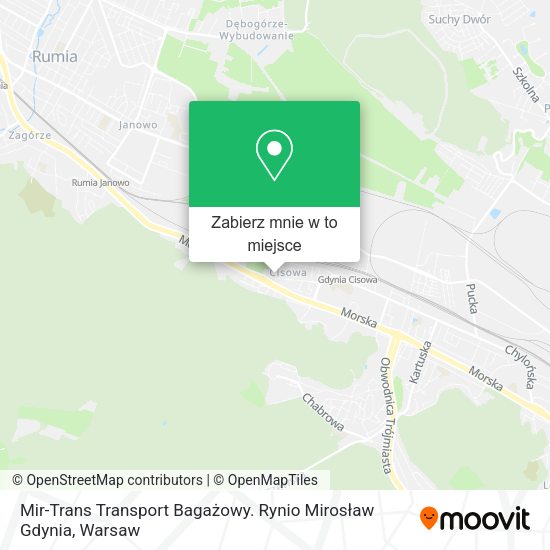 Mapa Mir-Trans Transport Bagażowy. Rynio Mirosław Gdynia