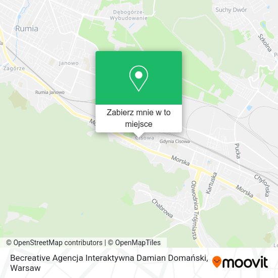 Mapa Becreative Agencja Interaktywna Damian Domański