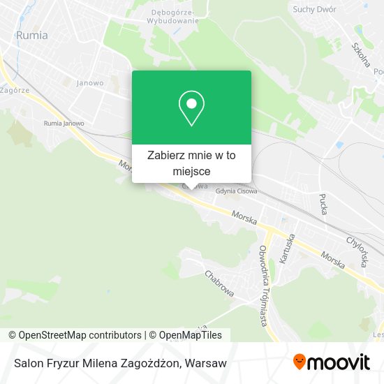 Mapa Salon Fryzur Milena Zagożdżon