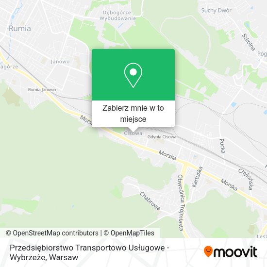 Mapa Przedsiębiorstwo Transportowo Usługowe - Wybrzeże