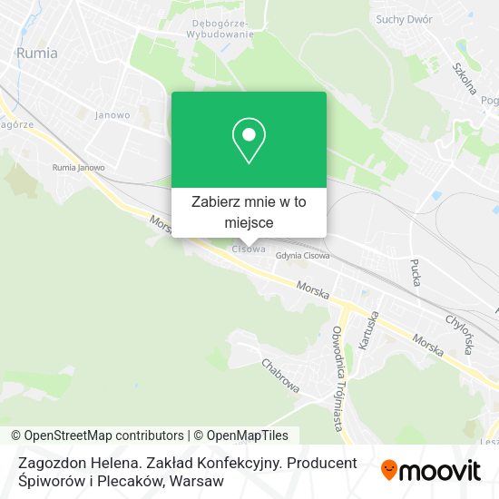 Mapa Zagozdon Helena. Zakład Konfekcyjny. Producent Śpiworów i Plecaków