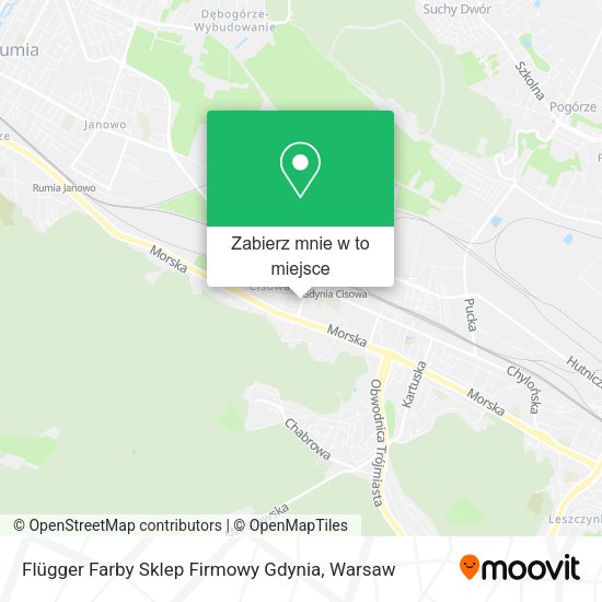 Mapa Flügger Farby Sklep Firmowy Gdynia