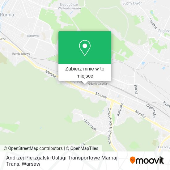 Mapa Andrzej Pierzgalski Uslugi Transportowe Mamaj Trans