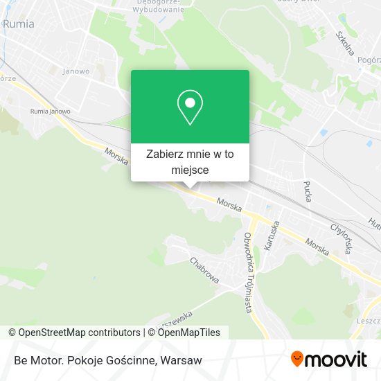 Mapa Be Motor. Pokoje Gościnne