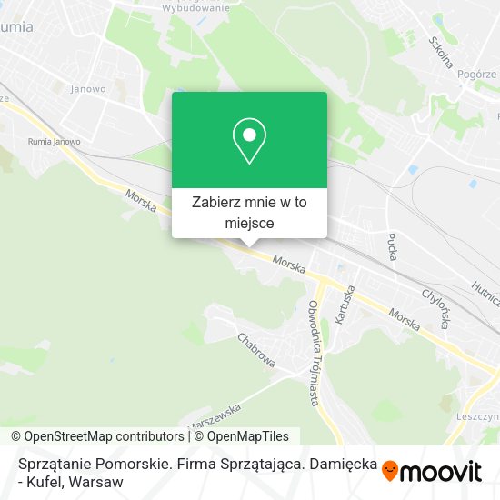 Mapa Sprzątanie Pomorskie. Firma Sprzątająca. Damięcka - Kufel