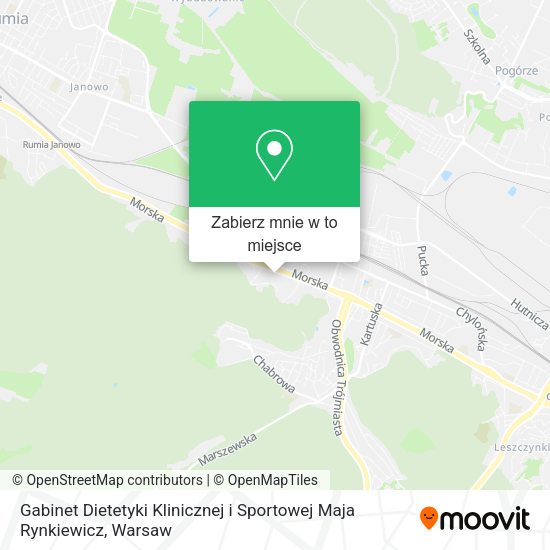 Mapa Gabinet Dietetyki Klinicznej i Sportowej Maja Rynkiewicz