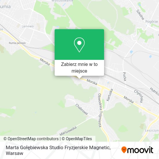 Mapa Marta Gołębiewska Studio Fryzjerskie Magnetic