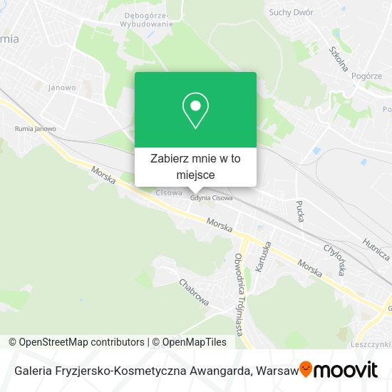 Mapa Galeria Fryzjersko-Kosmetyczna Awangarda