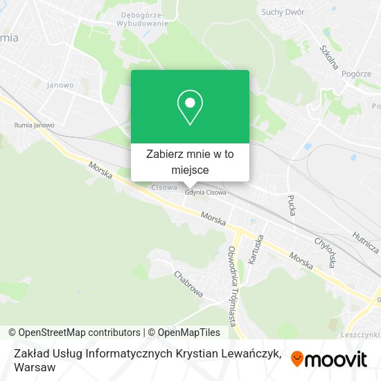 Mapa Zakład Usług Informatycznych Krystian Lewańczyk