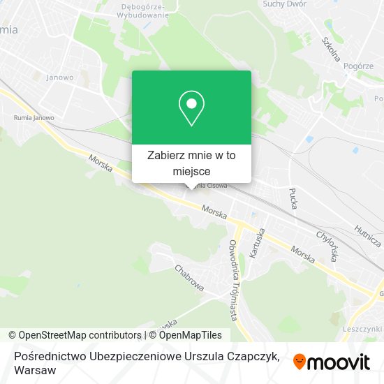 Mapa Pośrednictwo Ubezpieczeniowe Urszula Czapczyk