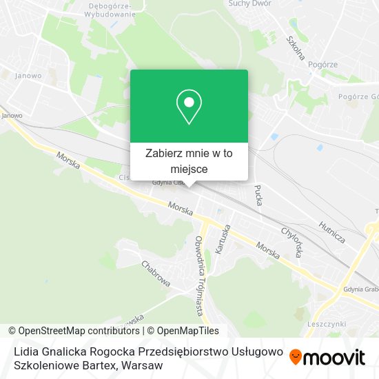 Mapa Lidia Gnalicka Rogocka Przedsiębiorstwo Usługowo Szkoleniowe Bartex