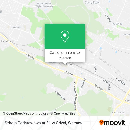 Mapa Szkoła Podstawowa nr 31 w Gdyni