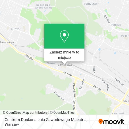 Mapa Centrum Doskonalenia Zawodowego Maestria