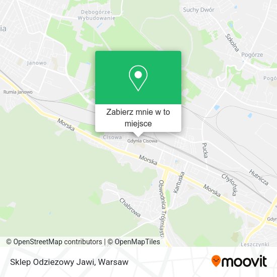 Mapa Sklep Odziezowy Jawi