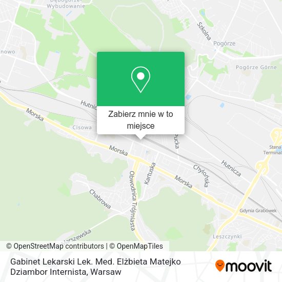 Mapa Gabinet Lekarski Lek. Med. Elżbieta Matejko Dziambor Internista