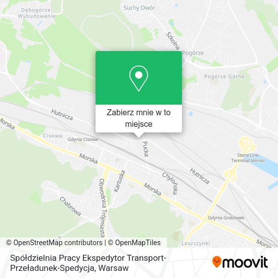 Mapa Spółdzielnia Pracy Ekspedytor Transport-Przeładunek-Spedycja