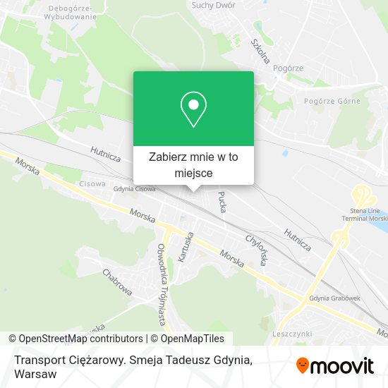 Mapa Transport Ciężarowy. Smeja Tadeusz Gdynia