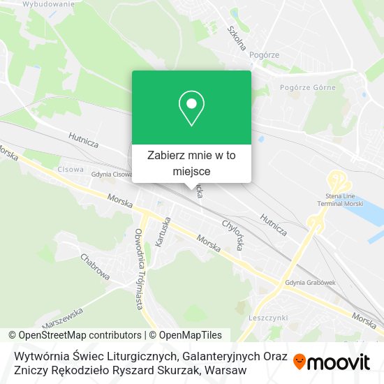 Mapa Wytwórnia Świec Liturgicznych, Galanteryjnych Oraz Zniczy Rękodzieło Ryszard Skurzak