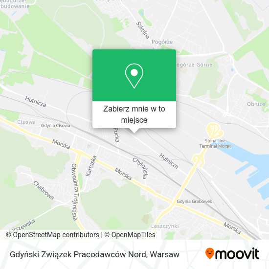 Mapa Gdyński Związek Pracodawców Nord