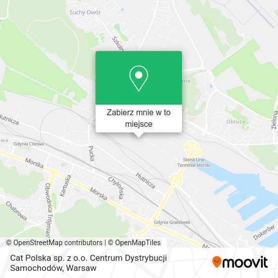 Mapa Cat Polska sp. z o.o. Centrum Dystrybucji Samochodów