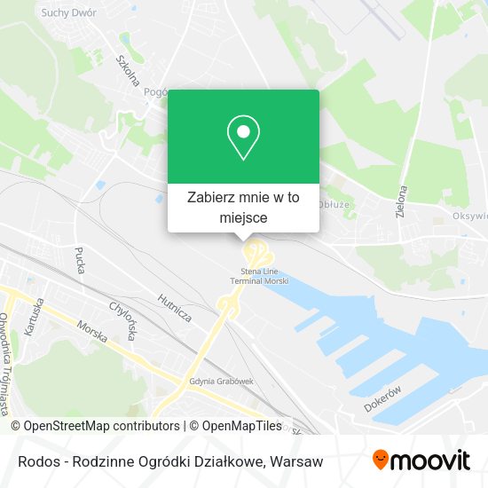 Mapa Rodos - Rodzinne Ogródki Działkowe